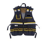 Gilet à outils Portable Heavy Duty Tool Vest With Adjustable Shoulder Strap Durable Multi Pocket Bag For Electricians And Carpenters(Yellow)