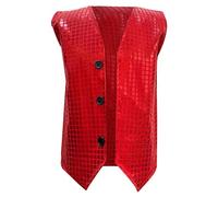 Gilet À Paillettes Enfant Fille Disco Costume Unisexe Pour Danse Jazz Performance Scène Fête Années 70 Haut Tops Dancewear Casual Confortable Et Brillant blanc gris Blanc cassé orange 128 8 ans 5 ans