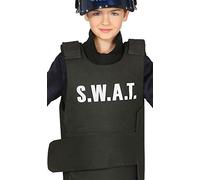 Fiestas Guirca – Gilet pare-balles S.W.A.T. enfant – Taille unique – Multicolore
