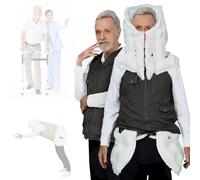 Gilet airbag antichute pour personnes âgées, gilet airbag APP avec fonction de surveillance à distance, d'alarme, de positionnement, de demande d'aide et d'enregistrement sportif,Menblack-S