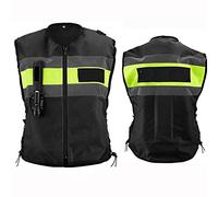 Gilet Airbag de Course Moto Avec Coudes Réglables - Serrage à la Taille Pour Hommes et Femmes - Convient Pour Motos, Vélos, Équitation, Ski (Noir)