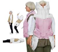 Gilet Airbag LéGer Et Antichute, Veste Airbag Intelligente Et Portable Avec Application, éQuipement De Protection Antichute RéUtilisable Pour Personnes âGéEs,Pink(Ms)-XXL