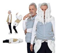 Gilet Airbag LéGer Et Antichute, Veste Airbag Intelligente Et Portable Avec Application, éQuipement De Protection Antichute RéUtilisable Pour Personnes âGéEs,Blue(Ms)-S