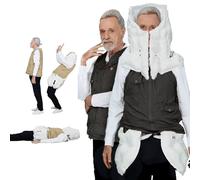 Gilet Airbag LéGer Et Antichute, Veste Airbag Intelligente Et Portable Avec Application, éQuipement De Protection Antichute RéUtilisable Pour Personnes âGéEs,Black(Mr)-S