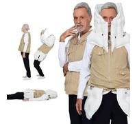 Gilet Airbag LéGer Et Antichute, Veste Airbag Intelligente Et Portable Avec Application, éQuipement De Protection Antichute RéUtilisable Pour Personnes âGéEs,khaki(Mr)-L