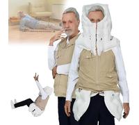 Gilet antichute intelligent for personnes âgées, veste airbag portable, vêtement antichute avec protection intégrale à 320°, protection instantanée en 0,08 seconde, avec application(Khaki,XX-Largr)