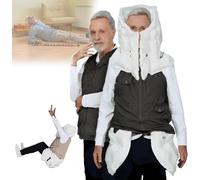 Gilet antichute intelligent for personnes âgées, veste airbag portable, vêtement antichute avec protection intégrale à 320°, protection instantanée en 0,08 seconde, avec application(Black,Small)