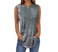 Gilet asymétrique pour femme, col rond, sans manches, coupe ample, style décontracté, tissu doux, port quotidien, haut confortable pour femme, gris, M