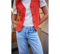 Gilet avec col en V et patte de boutonnage