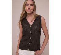 Gilet avec col en V et patte de boutonnage