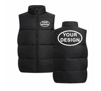 Gilet avec Logo Personnalisé, Veste sans Manches Décontractée pour Homme et Femme, Manteau Chaud Hiver Personnalisé Color2,S