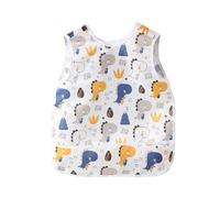 Gilet bavoirs imperméable Dos sans manches for porter des bavoirs lavables for l'été(Dino,4)