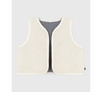Gilet bébé en coton milleraies et sherpa sans manche Petit Bateau - écru - Taille 6 mois 6M écru/multicouleur