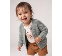 Gilet bébé en maille grosse jauge vert sauge 24M(86CM)