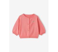 Gilet bébé en tricot broderie coeur corail 3M(60CM)