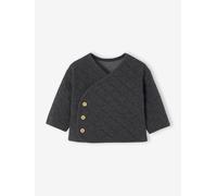 Gilet bébé matelassé ouverture naissance anthracite NAISSANCE(50CM)