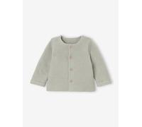 Gilet bébé naissance maille point mousse vert sauge 3M(60CM)