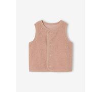 Gilet bébé sans manches en fausse fourrure rose poudré 12M(74CM)