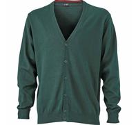Gilet Boutonné Cardigan - Homme - Jn661 - Vert Foncé