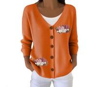 Gilet Cachemire Femme Pull Chic et Elegant Hiver Cardigan Ruban Rose Col V Long Grande Taille Gilets LéGer Manches Longues Laine Pulls en Tricot Leger Sweatshirts Bouton Ouvert Blouson Sweater