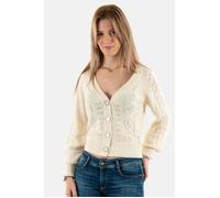 Gilet Cardigan Guess Jeans Brielle LS Cardi G012 Blanc Col Boutonné XS