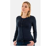 Gilet cardigan ICHI Mafa 14044 Total Eclipse - Femme - Col boutonné