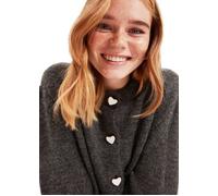 Gilet - cardigan Trendyol - TWOAW22HI0044 - Cardigan en Tricot avec Boutons en Forme de Coeur-Anthracite Femme XS