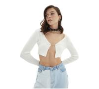 Gilet - cardigan Trendyol - TWOAW22HI0978 - Cardigan Slim Uni A Col en V Sweater Femme XS