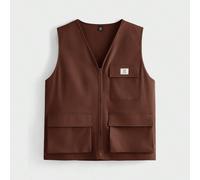Gilet cargo décontracté de mode de rue pour hommes grande taille avec graphique de lettres et poche à rabat, été, vacances, cadeaux pour la fête des pères, football 2XL,3XL,4XL,5XL,6XLBlocs de couleur