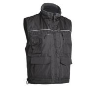 Gilet cariste 100 % polyester300d oxford enduit noir taillexl