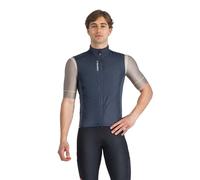Gilet Castelli Fly Direct Bleu Twilight Gris Argent, Taille XL