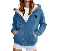 Gilet Chaud Femme Sweat Capuche Fourrure Polaire Veste Chaude avec Poche Hiver Sweatshirts Pull Oversize Blouson Grande Taille a Sport Vêtements Cardigan Manteau Automne