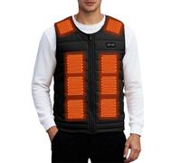 Gilet chauffant 2026, veste chaude sans manches, batterie rechargeable, sous-vêtements thermiques, vêtements d'hiver confortables, Noir , 3XL