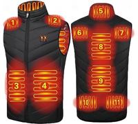 Gilet Chauffant Amélioré For Femmes Et Hommes, Gilet Chauffant De Grande Taille À Double Contrôle 11, Veste Chauffante, Gilet Chauffant D'hiver (Color : Black, Size : 4XL)