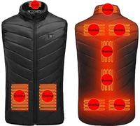 Gilet chauffant, chauffage électrique, lavable, noir, m