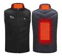 Gilet Chauffant Electrique Enfants Garçons et Filles USB Sans Manche Garçons Filles Veste Chauffant Lavable Garçons Filles Manteau Doudoune Chauffant pour Camping Coupe-Vent Imperméable Ski