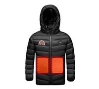 Gilet Chauffant Electrique Enfants USB sans Manche Garçons Filles Hiver Chaud Léger Veste Chauffante Manteau Doudoune Chauffant avec 3 Zones de Chauffage pour Enfants Ski en Plein Air Moto