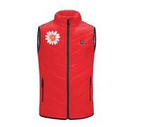 Gilet Chauffant Electrique Enfants USB sans Manche Garçons Filles Manteau Doudoune Chauffant Thermostatique de Chargement pour Le Travail en Extérieur Tenue Quotidienne Ski Équitation Moto