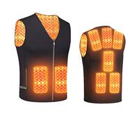 Gilet chauffant électrique intelligent USB pour homme et femme - Gilet chauffant léger et rechargeable - 8 zones de chauffage et système de contrôle individuel pour l'extérieur (taille XL)