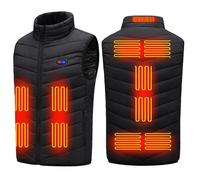 Gilet chauffant électrique lavable USB intelligent 3 températures réglables et 11 zones de chauffage Gilet chaud