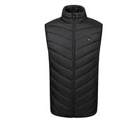 Gilet Chauffant électrique Unisexe Veste USB Chauffe-Corps Chauffant Températures avec 9 Zones de Chauffage et 3 Niveaux de Chauffage Veste Homme Zippe Adaptée à Chasse Hivernale par Temps Froid Ski