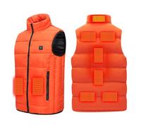 Gilet Chauffant électrique USB Homme Femmes avec 9 Zones de Chauffé Chauffante Veste Contrôle Unique et 3 Températures Réglables Vêtements Chauffants Sans Manches Lavable pour Extérieur Moto Chasse