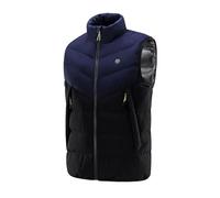Gilet Chauffant électrique, Veste Chauffante Rechargeable USB Veste Chauffante d'hiver Manteau Col Montant sans Manches pour Camping et Randonnée Plein Air