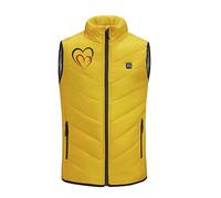 Gilet Chauffant Enfant Manteau Doudoune GarçOn Filles Veste Chauffante sans Manche Enfant électrique USB Lavable Thermostatique de Chargement Coupe-Vent Vêtements D'Extérieur pour Chasse Camping