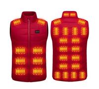 Gilet Chauffant Femme, Gilet Chauffant 28 Zones 3 Températures Réglables Gilet Chauffant pour Déplacements, Randonnée, Marche et Activités en Extérieur (Pile Non Incluse)