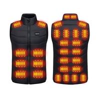 Gilet Chauffant Femme, Gilet Chauffant 28 Zones 3 Températures Réglables Gilet Chauffant pour Déplacements, Randonnée, Marche et Activités en Extérieur (Pile Non Incluse)