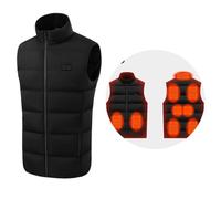 Gilet Chauffant Hiver 9 Zones De Chauffage Double Commande Noir Xxl