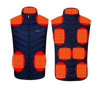 Gilet Chauffant Homme Chasse Veste Chauffante Homme Femme avec 9/11 Zones de Chauffage Manteau Chauffant Doudoune Chauffante Homme Gilets de Randonnée et de Loisirs Blouson Gilet Chauffant Mal de Dos