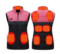 Gilet Chauffant Homme Chasse Veste Chauffante Homme Femme avec 9/11 Zones de Chauffage Manteau Chauffant Doudoune Chauffante Homme Gilets de Randonnée et de Loisirs Blouson Gilet Chauffant Mal de Dos
