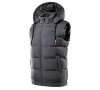 Gilet Chauffant Homme Femme à Capuche Vestes ImperméAble Sans Manches Avec 9 Zones De Chauffage 3 TempéRatures RéGlables Gilet Hiver Chaud Doudoune Pour Motocyclettes Camping RandonnéE PéDestre